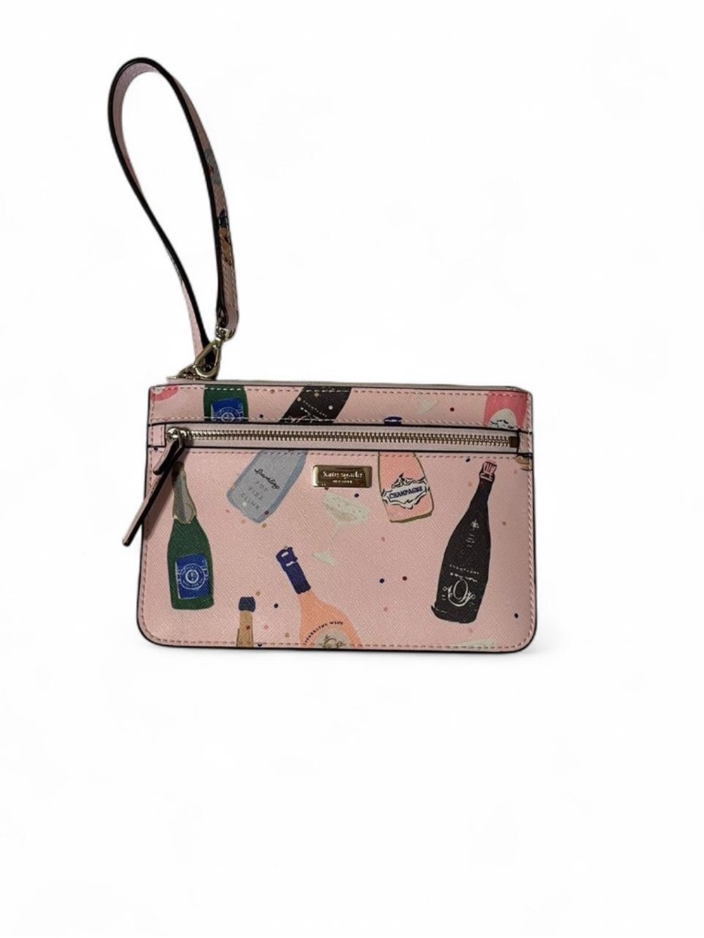 Kate Spade pink and white champagne wallet bag
